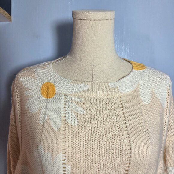 Miss Sparkling Small Daisy Tight Knit Longsleeve Casual Fall Winter Sweater - Picture 2 of 9